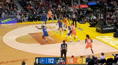 哈登26+6+3助骑士力克魔术冲击季后赛